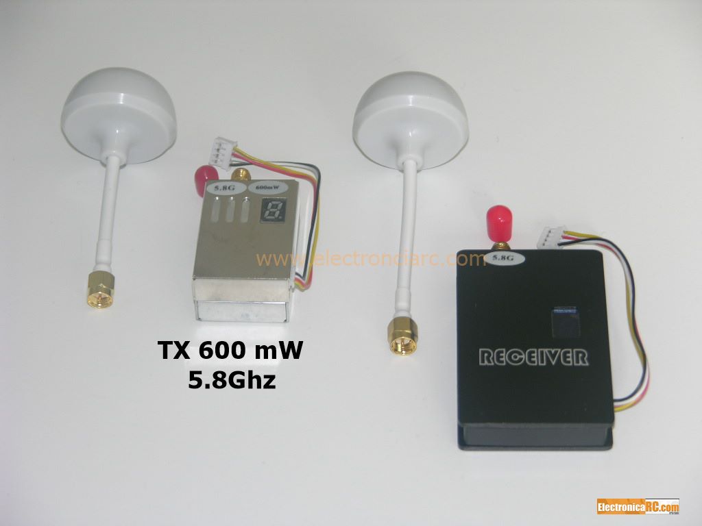 Partom 5.8 Ghz Set Profesional FPV  <b>600mW</b> 9Ch (Tx, Rx, An